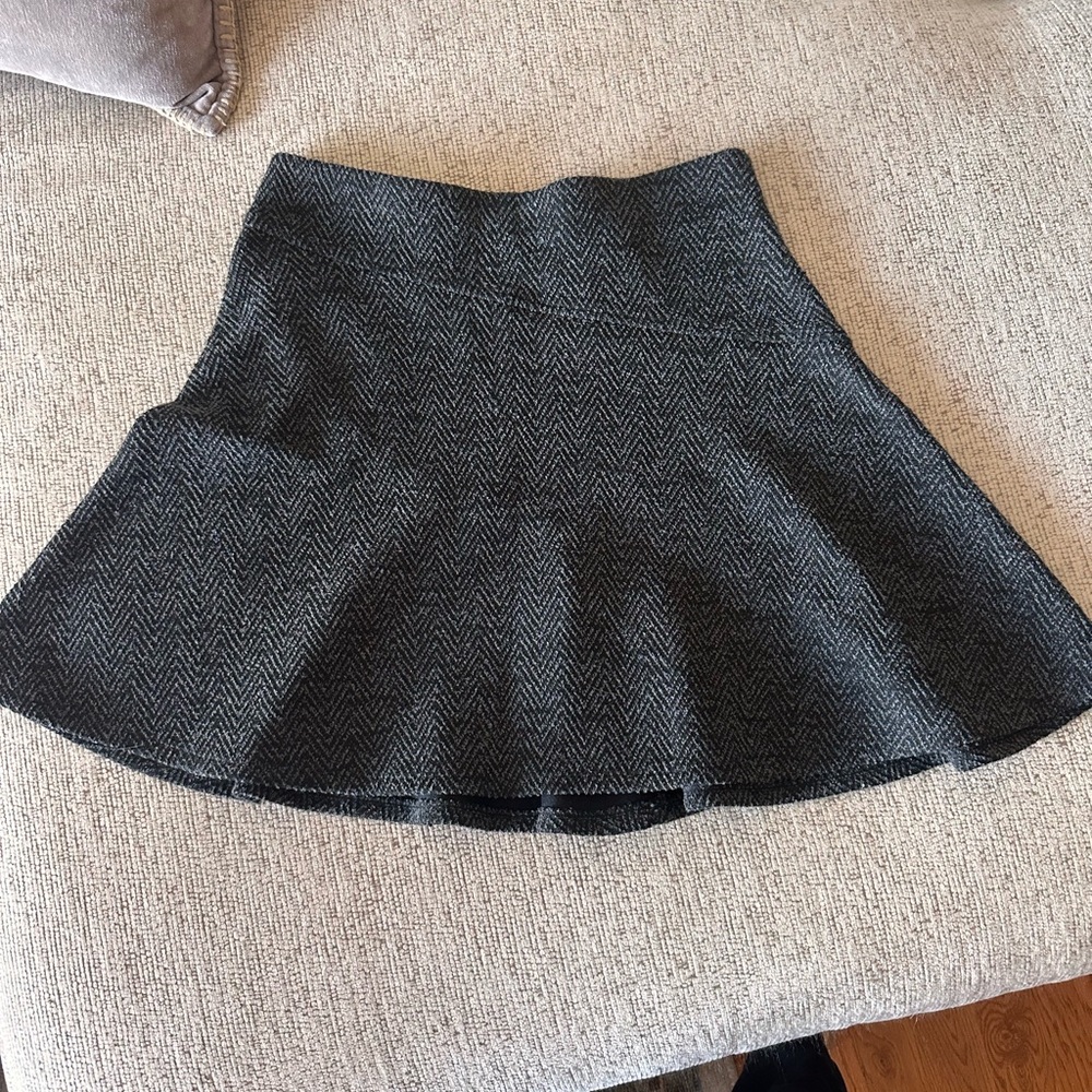 LOFT Charcoal A Line Mini Skirt
